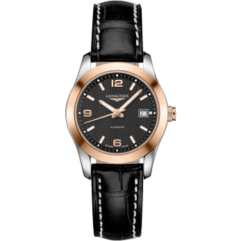Conquest Classic Automatic 29.5 Stainless Steel / Red Gold / Black / Strap