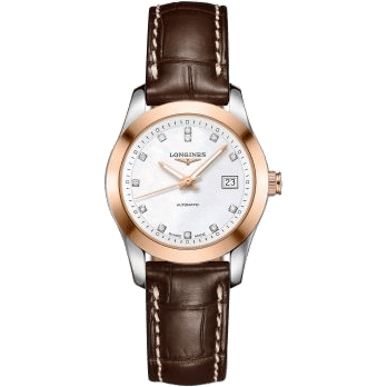 Conquest Classic Automatic 29.5 Stainless Steel / Red Gold / MOP / Strap