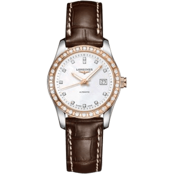 Conquest Classic Automatic 29.5 Stainless Steel / Red Gold / MOP / Strap