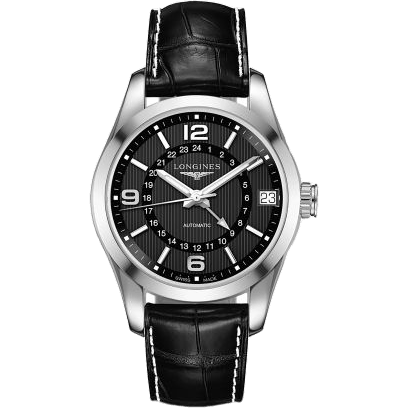 Conquest Classic 42 GMT Stainless Steel / Black