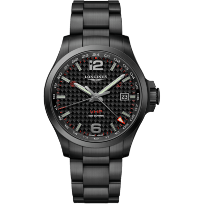 Conquest V.H.P. GMT 43 PVD / Carbon / Bracelet
