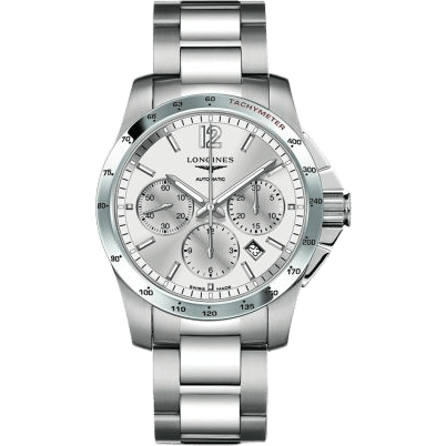 Conquest Chronograph Automatic 41mm Silver