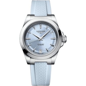 Conquest 34 Stainless Steel / Ice Blue / Rubber