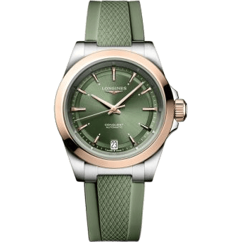 Conquest 34 Stainless Steel - Pink Gold / Green / Rubber