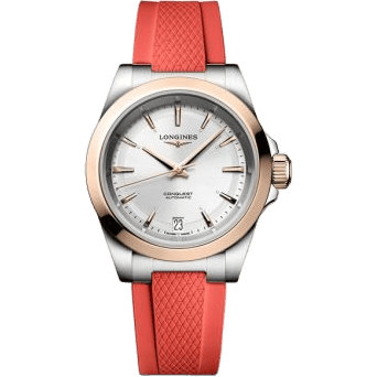 Conquest 34 Stainless Steel - Pink Gold / Silver / Rubber