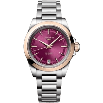 Conquest 34 Stainless Steel - Pink Gold / Purple / Bracelet