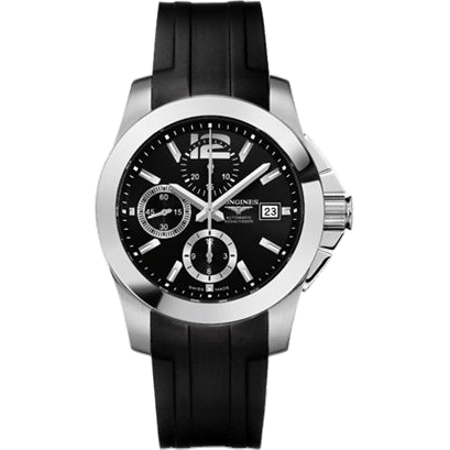 Conquest Chronograph Automatic 41mm Black Rubber