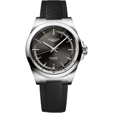Conquest 38 Stainless Steel / Black / Rubber