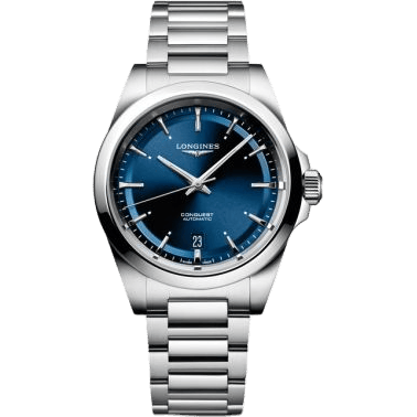 Conquest 38 Stainless Steel / Blue / Bracelet