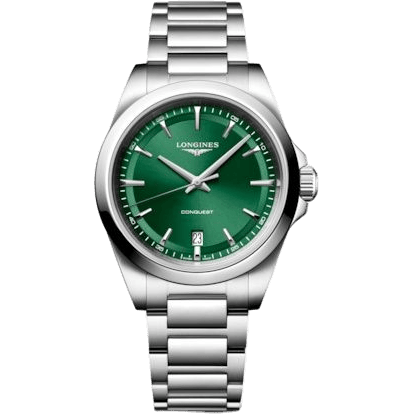 Conquest Quartz 38 Stainless Steel / Green / Bracelet