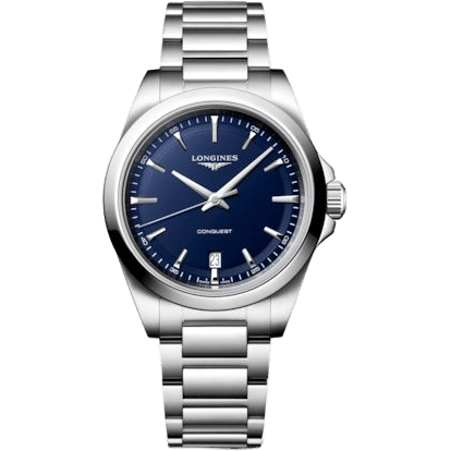 Conquest Quartz 38 Stainless Steel / Blue / Bracelet