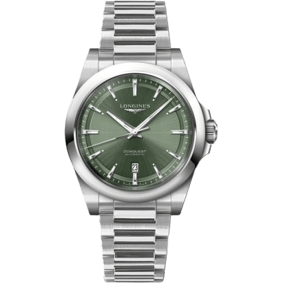 Conquest 41 Stainless Steel / Green / Bracelet