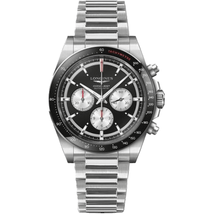 Conquest Chronograph 42 Stainless Steel / Black / Bracelet