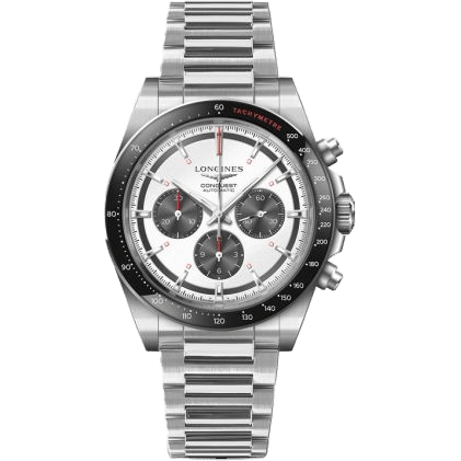Conquest Chronograph 42 Stainless Steel / Silver / Bracelet