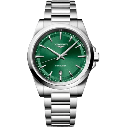 Conquest Quartz 41 Stainless Steel / Green / Bracelet