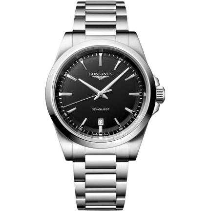Conquest Quartz 41 Stainless Steel / Black / Bracelet
