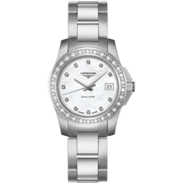 Conquest 29.5 Quartz Stainless Steel Diamond Bezel