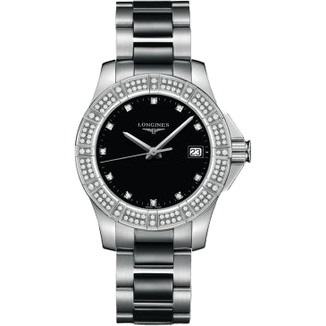 Conquest 35 Quartz Stainless Steel Diamond Bezel