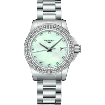 Conquest 35 Quartz Stainless Steel Diamond Bezel