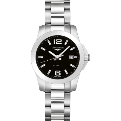 Conquest Quartz 36 Stainless Steel / Black