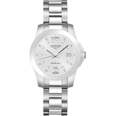 Conquest Quartz 36 Stainless Steel / Silver