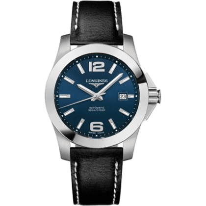 Conquest Automatic 41mm Blue Leather
