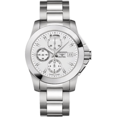 Conquest Chronograph Silver Bracelet