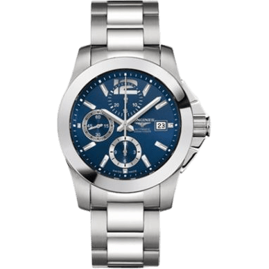 Conquest Chronograph Blue Bracelet