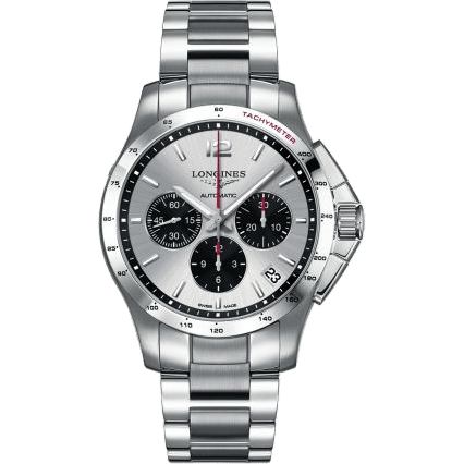 Conquest Chronograph Automatic 44.5mm Silver Panda