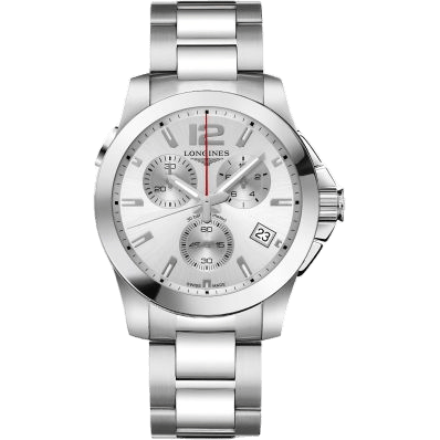 Conquest Chronograph Quartz 41 Stainless Steel / Silver / Bracelet