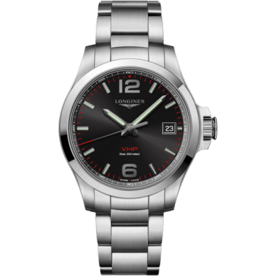 Conquest V.H.P. 41 Stainless Steel / Black / Bracelet