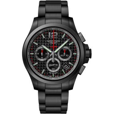 Conquest V.H.P. Chronograph 42 PVD / Carbon / Bracelet