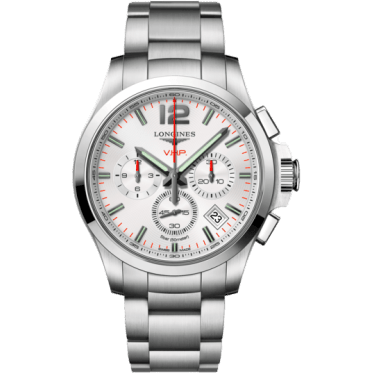 Conquest V.H.P. Chronograph 42 Stainless Steel / Silver / Bracelet