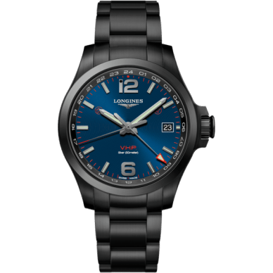 Conquest V.H.P. GMT 41 PVD / Blue / Bracelet