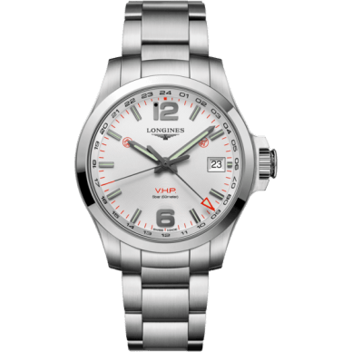 Conquest V.H.P. GMT 41 Stainless Steel / Silver / Bracelet