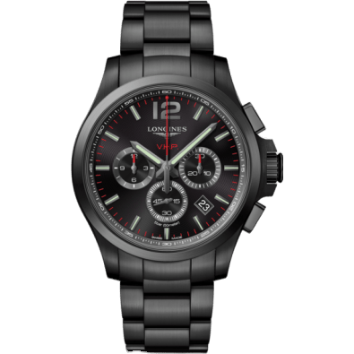 Conquest V.H.P. Chronograph 44 PVD / Black / Bracelet