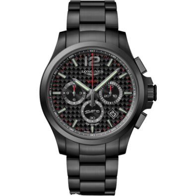 Conquest V.H.P. Chronograph 44 PVD / Carbon / Bracelet