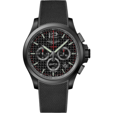 Conquest V.H.P. Chronograph 44 PVD / Carbon / Rubber