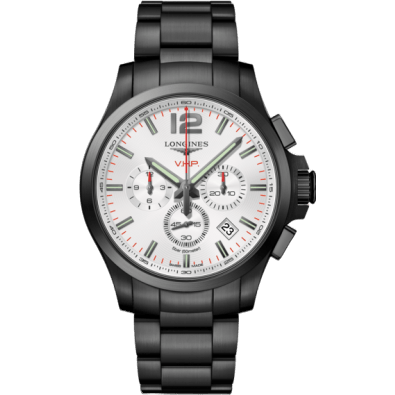 Conquest V.H.P. Chronograph 44 PVD / Silver / Bracelet
