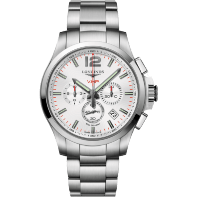 Conquest V.H.P. Chronograph 44 Stainless Steel / Silver / Bracelet