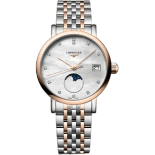 Elegant Collection Moonphase 30 Stainless Steel - Pink Gold / MOP / Bracelet