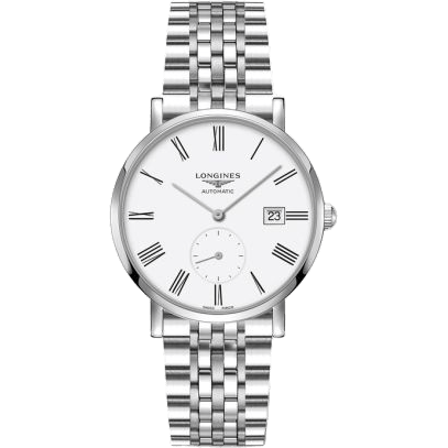Elegant Collection Small Second 39 Stainless Steel / White - Roman / Bracelet