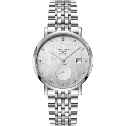 Elegant Collection Small Second 39 Stainless Steel / Silver - Linen / Bracelet