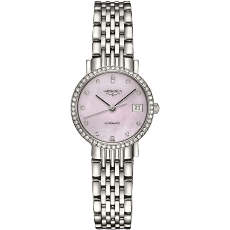 Elegant Collection 25.5 Automatic Stainless Steel / Diamond / Pink MOP / Bracelet