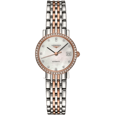 Elegant Collection 25.5 Automatic Stainless Steel / Red Gold / Diamond / MOP