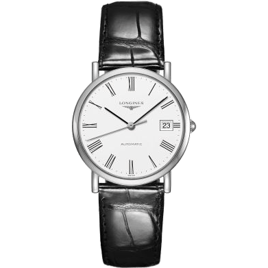 Elegant Collection 34.5 Automatic Stainless Steel / White / Strap