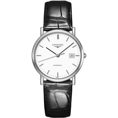 Elegant Collection 34.5 Automatic Stainless Steel / White / Strap