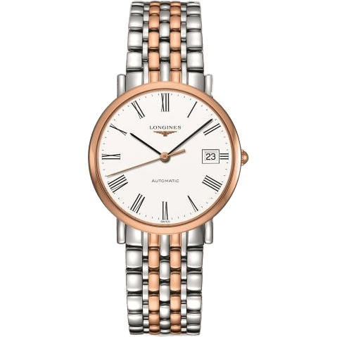 Elegant Collection Automatic 37 Stainless Steel / Red Gold / White