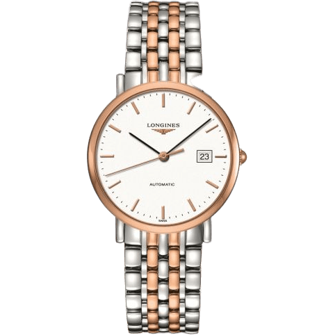 Elegant Collection Automatic 37 Stainless Steel / Red Gold / White