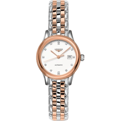 Flagship 30 Stainless Steel - Pink Gold / White - Diamond / Bracelet